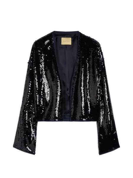 Kurtka Momoni z cekinami niebieska