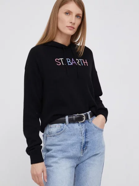 Saint Barth Pulover de lână negru