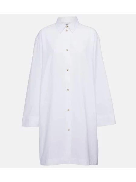 Sukienka koszulowa Toteme garniturowa biała