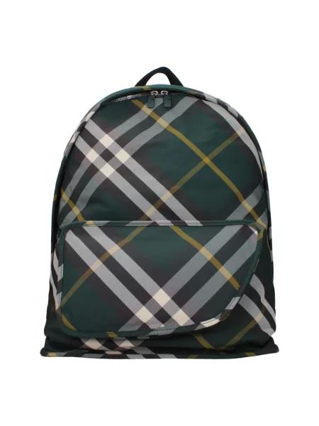 Lniana torba Burberry zielona
