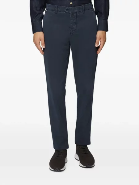 Cu centură pantaloni Kiton albastru