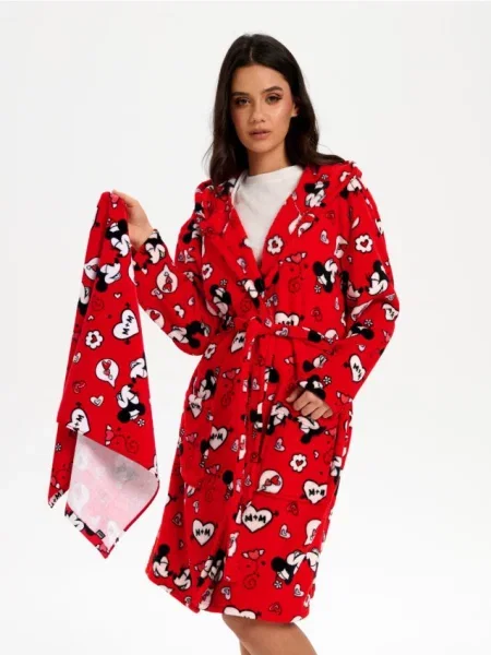 Халат Myszka Miki червоний