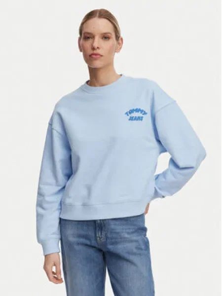 Tommy Jeans Megztinis be užsegimo / šviesiai mėlyna