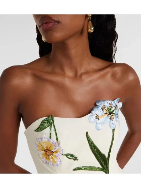 Rochie Leo Lin cu model floral alb