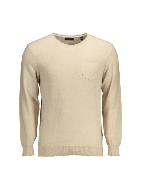 Dzianinowy sweter Gant elegancki beżowy