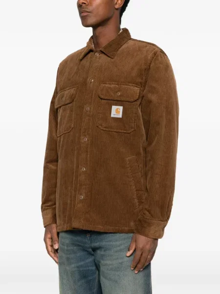 Καπιτονέ μπουφάν Carhartt Wip κοτλέ καφέ