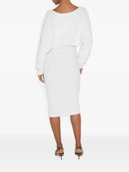 Rochie Elisabetta Franchi cu decolteu în V alb