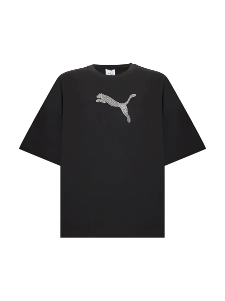 PUMA Tricou ESS / transparent negru