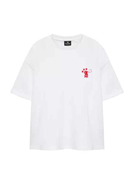 Pull&Bear Tricou YEHA WORKER MAYO roșu alb