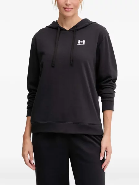 Hanorac cu glugă Under Armour cu autograf negru