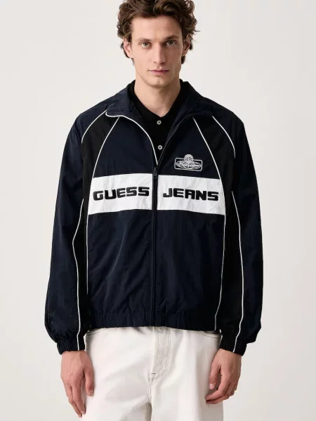 Guess Jeans jachetă scurtă pentru bărbați alb