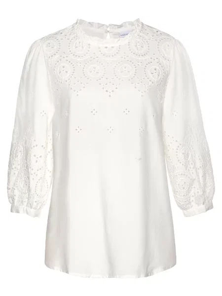 LASCANA Bluza naravno bela