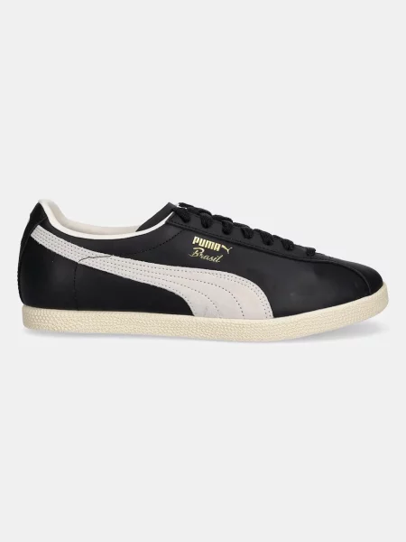 Кожаные кроссовки Puma черные