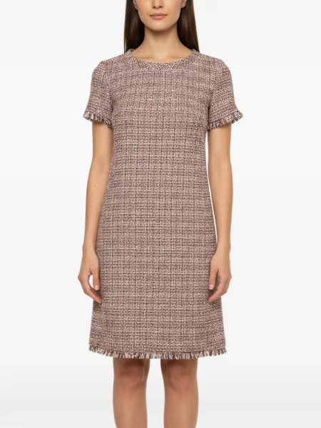 Scurt rochie mini Weekend Max Mara din tweed roz