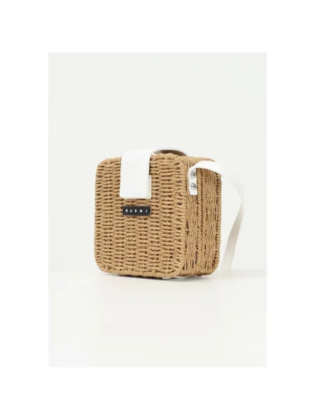 Torebka crossbody Marni elegancka brązowa