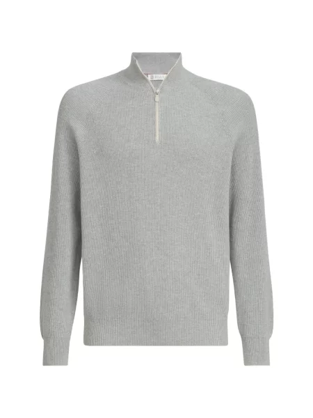Pulover Brunello Cucinelli gri