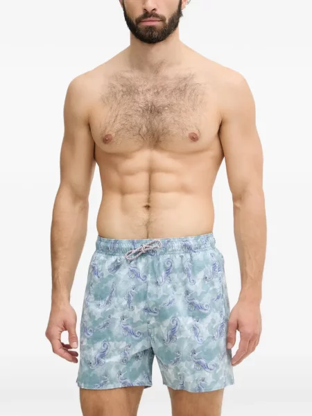 Slip de baie Emporio Armani cu imagine albastru