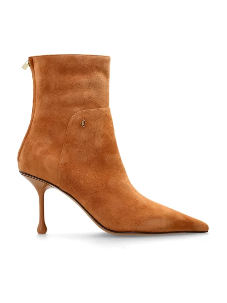 Botki Jimmy Choo skórzane brązowe