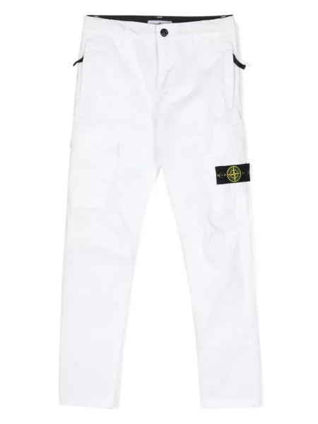 Spodnie cargo dziecięce Stone Island białe