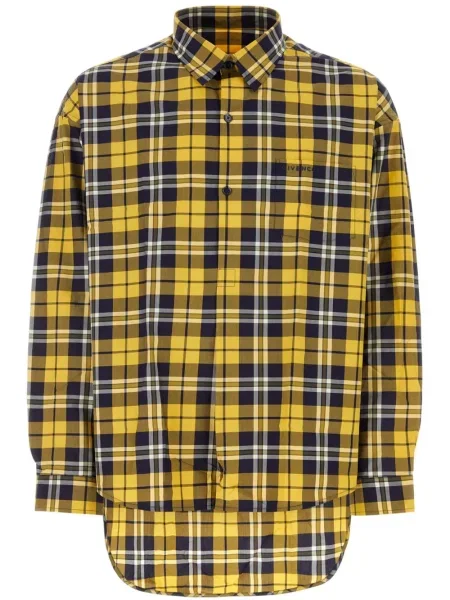 Kostkovaná košile Givenchy s potiskem žlutá