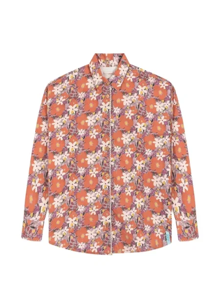 Cămașă Favorite People cu model floral cu imagine portocaliu