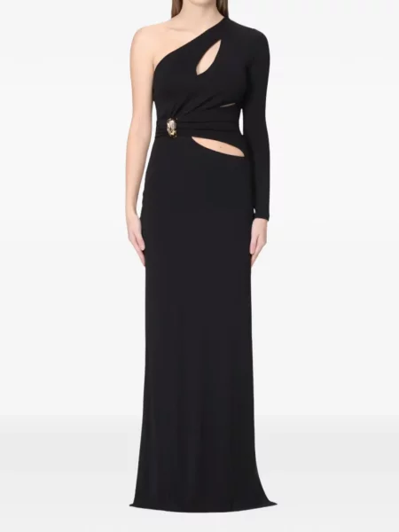 Rochie maxi Elisabetta Franchi cu un umăr gol negru