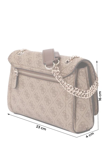 GUESS Torba za čez ramo ANADELA 3 brokat / svetlo rjava