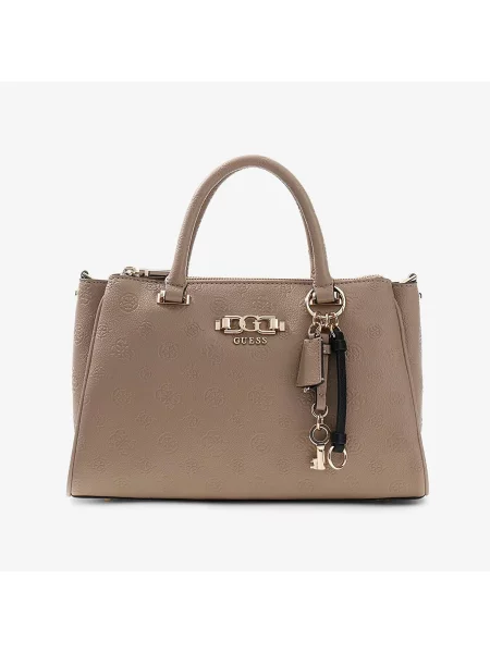 Guess torebka crossbody z imitacji skóry ANISE brązowa