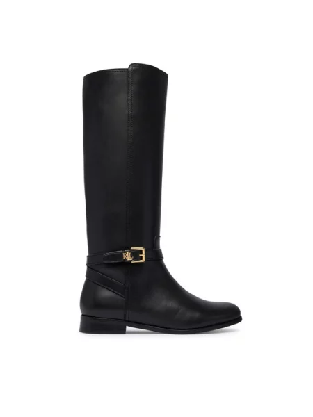 LAUREN RALPH LAUREN Чоботи Brooke II Calfskin Tall Boot чорний