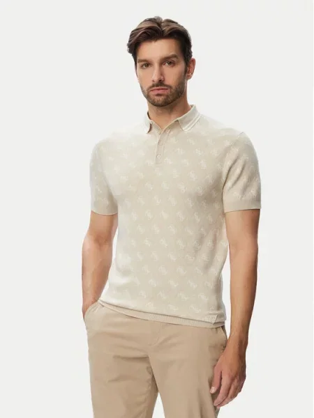 Guess Polo marškinėliai smėlio