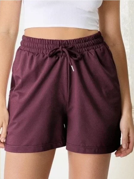 В’язані шорти бордовий