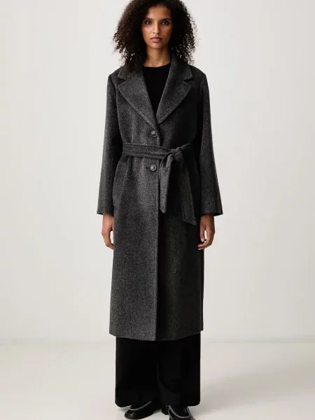 Weekend Max Mara palton pentru femei cu lână WKDBRONTE gri