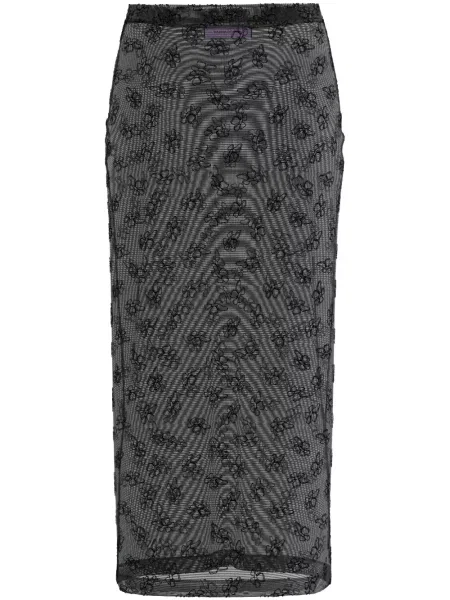 Przezroczysta spódnica Margherita Maccapani czarna