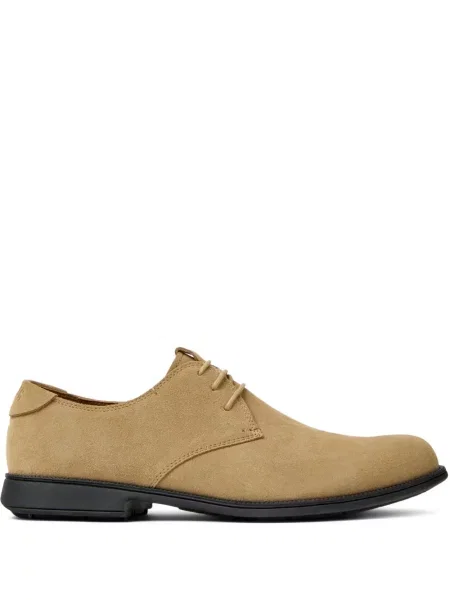 Pantofi derby Camper cu șireturi din piele de căprioară maro