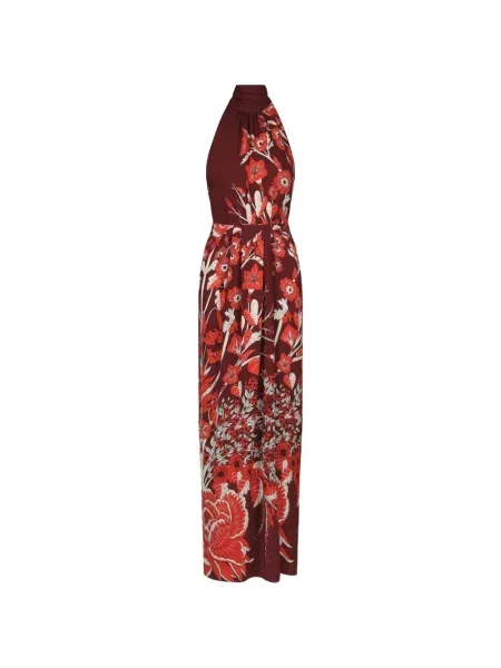 Rochie Johanna Ortiz cu model floral cu imagine roșu