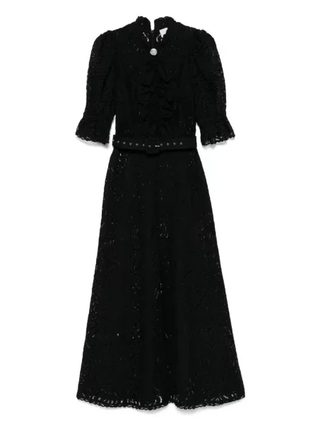 Rochie maxi Moos Studio din dantelă de costum negru