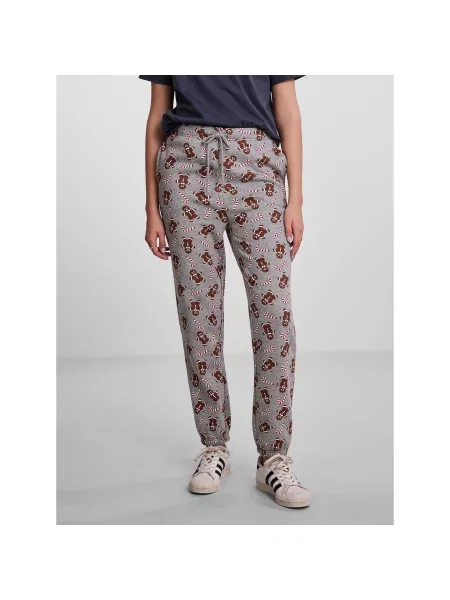 Pieces Pižama Loose Fit siva