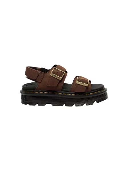 Sandále Dr. Martens na platforme hnedá
