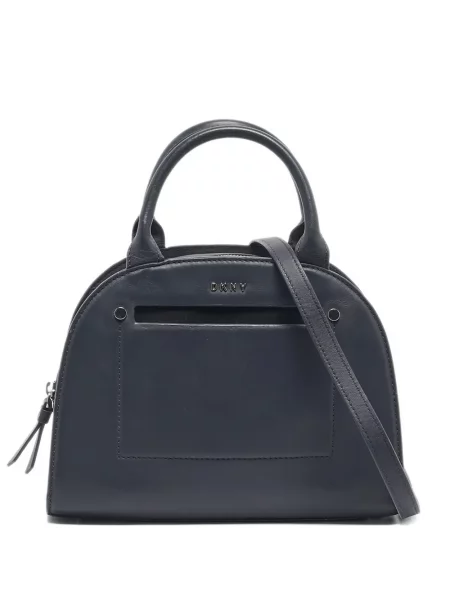 Geanta de piele Dkny din piele albastru