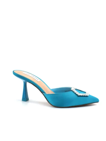 Klapki Steve Madden skórzane niebieskie