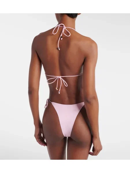 Top Jacquemus cu mărgele roz