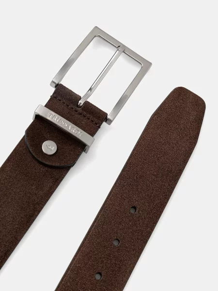 Замшевый ремень Trussardi с ремешками