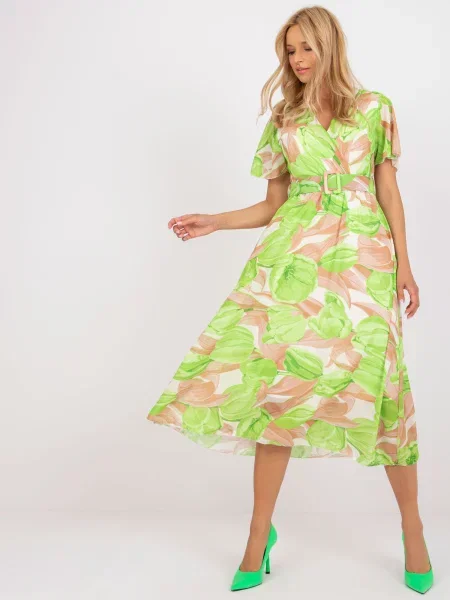 Rochie midi Fashionhunters de costum verde