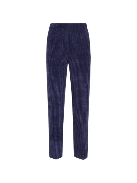 Pantaloni Anne Claire de catifea cord albastru