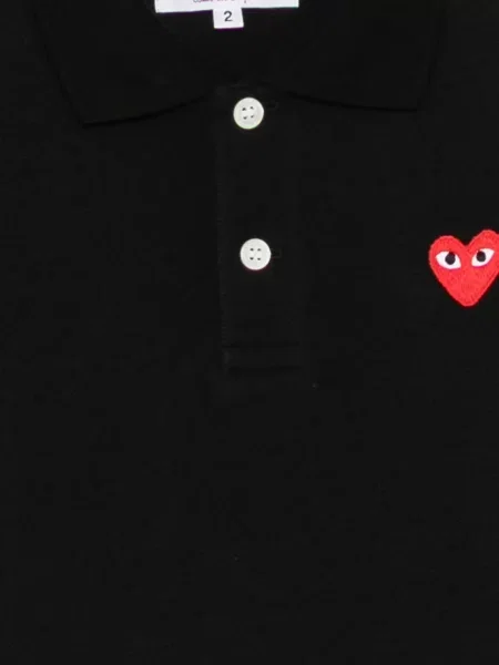 Koszulka polo dziecięca Comme Des Garcons Play czarna