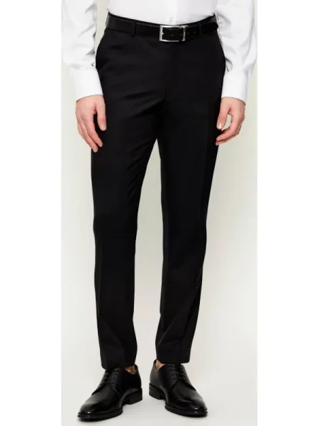 Oscar Jacobson De lână pantaloni Denz negru