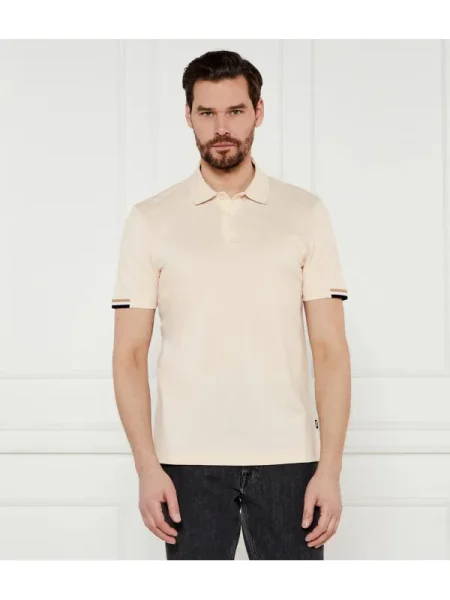 BOSS BLACK Polo Parlay | mercerizat negru