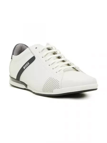 BOSS BLACK De piele sneakers alb