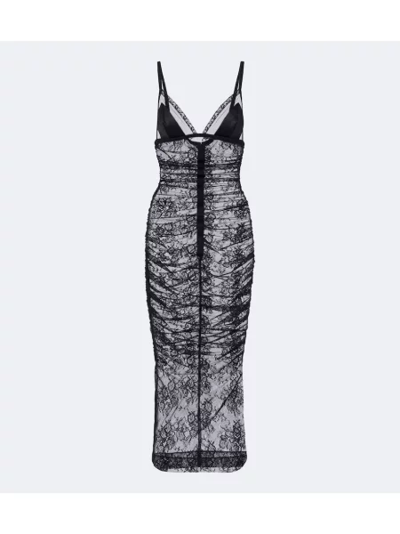Rochie midi Dolce&gabbana din dantelă negru
