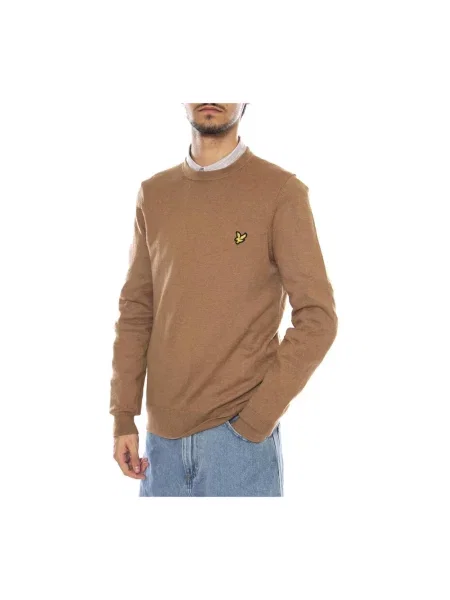 Sweter Lyle & Scott z wełny merino beżowy